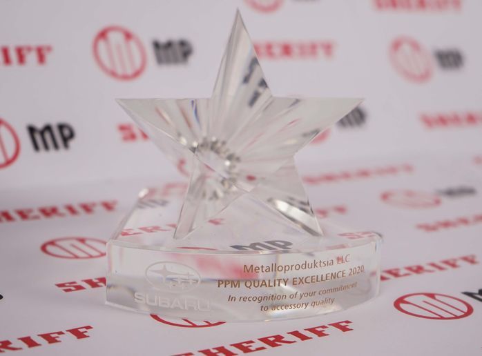 Металлопродукция получает награду от Subaru of America как один из лучших поставщиков автомобильных аксессуаров на рынке США